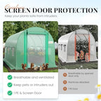 king bird premium 10x7x7 ft greenhouse for outdoors, close-up detail