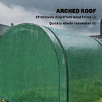 outsunny mini greenhouse 177.2" x 39.4" x 31.5", front angle view