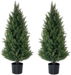 artificial topiary trees 3 foot artificial cedar trees, main product view