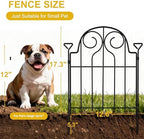 decorative garden fence 17in x 10ft,10 panels,metal halloween shown in use