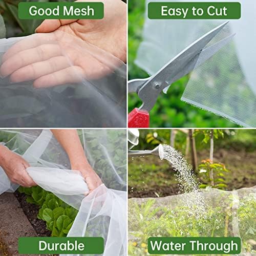 garden netting 10x50ft 2 pack ultra fine mesh, side view