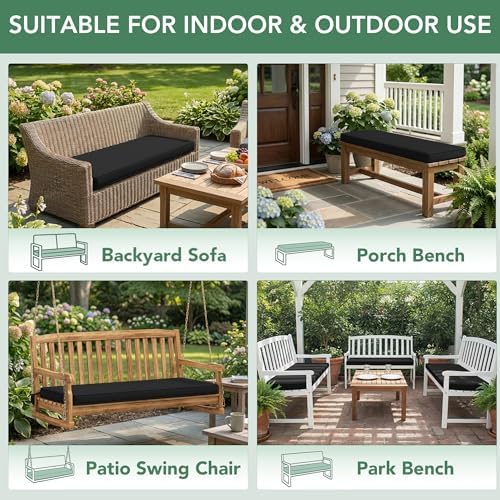 summsun outdoor bench cushion pad, 48 x 18 on a desk or shelf