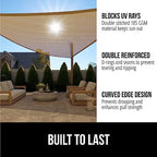gorilla grip heavy duty sun shade sail for shown in use