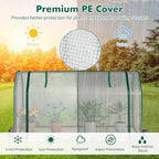 happygrill portable mini greenhouse with roll-up zipper door, side view