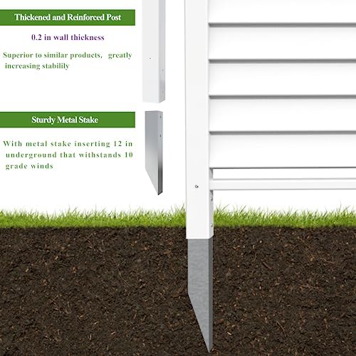 36" w x 45" h reinforced white vinyl shown in use