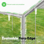 quictent 10x20 ft heavy duty car canopy galvanized on a desk or shelf