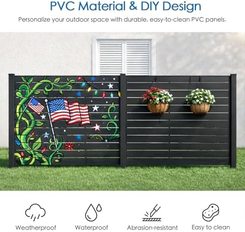 kozyard 50" w x 48" h outdoor privacy, side view
