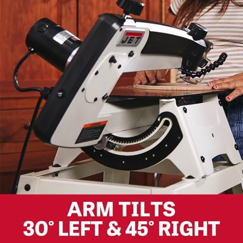 jet 18-inch variable-speed scroll saw, 120v 1ph (jwss-18b), close-up detail