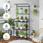 ekisemio plant stands outdoor with hooks, metal tall on a desk or shelf
