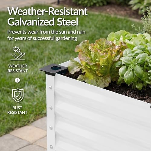 best choice products 48x24x30in galvanized raised garden bed on a desk or shelf