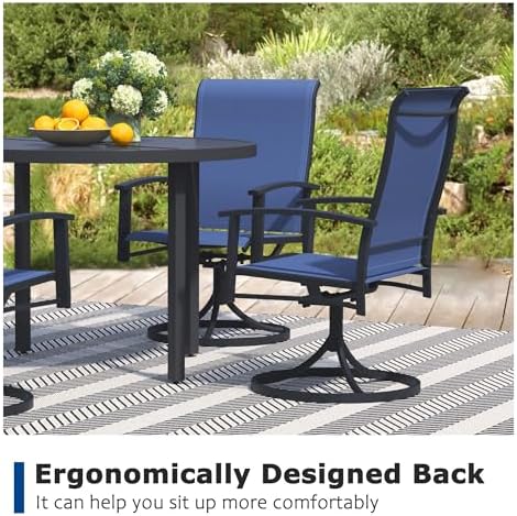 patio swivel chairs set of 2, outdoor swivel, close-up detail