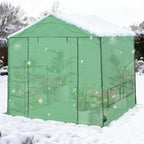 coos bay 8x8 pop up greenhouse outdoor, walk, front angle view