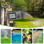 120ft drip irrigation system with smart water timer on a desk or shelf