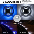 agptek solar driveway lights outdoor 12 pack, 2, close-up detail