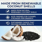 ipw bulk activated carbon 4x8 mesh coconut shell, side view