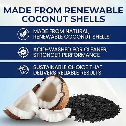 ipw bulk activated carbon 4x8 mesh coconut shell, side view