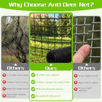 deer fence netting for garden, 5x100 ft temporary, side view