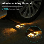 AGPTEK Solar Driveway Lights 12 Pack, Outdoor Deck Dock Marine Waterproof | LED Solar Powered Driveway Marker Lights for Warning Step, Sidewalk, Pathway, Garden, Yard (Warm White)