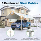 quictent 10x20 ft heavy duty car canopy galvanized, package contents
