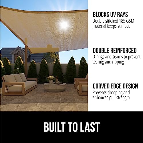 gorilla grip heavy duty sun shade sail for shown in use