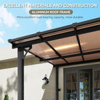 aoxun 8’x10’ gazebo for patio, gazebo pergola with, side view