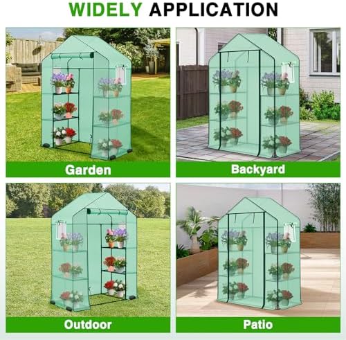yesker greenhouse 57"x29"x77" walk in green house, view 9
