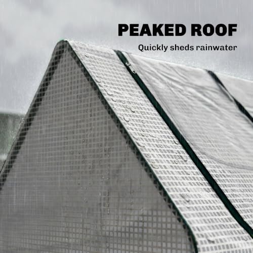 outsunny 6' x 3' x 3' portable greenhouse, front angle view