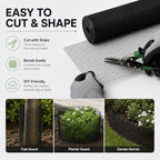 GoldPeak Black Hardware Cloth 1/2 Inch Mesh 48 Inch x 100 Foot 19 Gauge | Vinyl Coated Welded Wire Mesh Roll Chicken Wire Fencing Garden Fence Tree Guard Hardware Mesh Wire Fence Roll