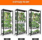bstrip indoor greenhouse with grow light, pegboard and, package contents