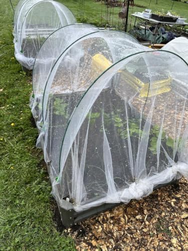 garden netting kit for raised beds,6set garden hoops,10x33ft on a desk or shelf