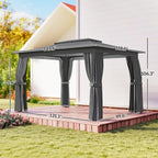 outsunny 10' x 12' outdoor patio gazebo with on a desk or shelf