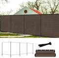 outdoor 6' x 24' privacy fence with iron, main product view
