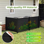 giantex no-dig air conditioner fence, 3 panels, 48''w, close-up detail