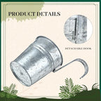 hanging flower pots planters for outdoor, silver showing dimensions