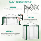 eagle peak 6x4 walk in pop up greenhouse, side view
