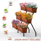 vertical garden planter 3 tier vertical raised garden, side view