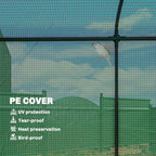 outsunny mini greenhouse portable roll-up door 78.7" x, side view