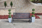 all season green 3ft artificial outdoor boxwood topiary, close-up detail