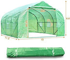 green house(12'x10'x7'),heavy duty walk in outdoor gardening greenhouse shown in use