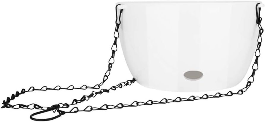 sungmor self watering hanging planter for indoor plants, side view