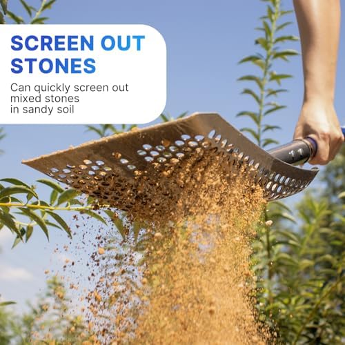 wiker 45in sand sifting shovel with blue fiberglass, package contents