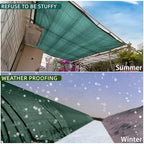 love story shade cloth for garden, 90% 20x30ft, side view