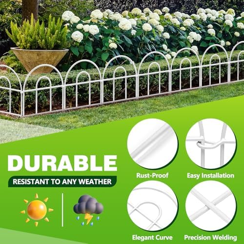 decorative garden fence 43.33ft x 17in - 40 showing dimensions