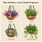 15 inch handmade coco fiber hanging basket 2, package contents