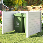 s afstar 3 panels outdoor privacy fence, 48”, front angle view