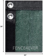 8'x50' 8ft tall 3rd gen olive green fence, front angle view