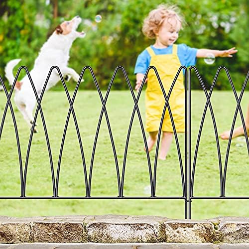 thealyn 7.5ft x 18" metal garden fence/dog fence(5-panel on a desk or shelf