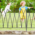 thealyn 7.5ft x 18" metal garden fence/dog fence(5-panel on a desk or shelf