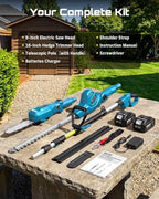 seesii 2-in-1 cordless pole saw 8-inch & 16-inch, view 9