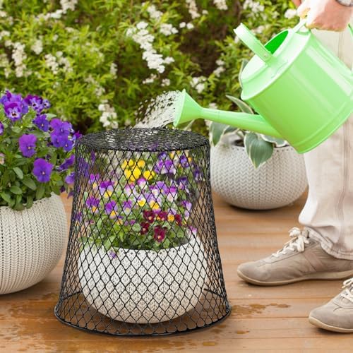 soujoy 10 pcs 8"x8" chicken wire plant protect, front angle view